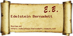 Edelstein Bernadett névjegykártya